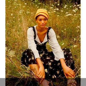 Mustard yellow urban outfitters beanie